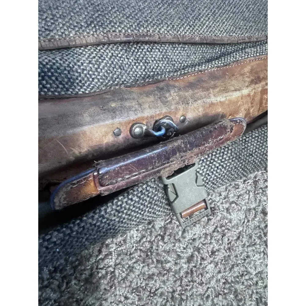 Vintage Hartmann luggage garment bag Hanging Travel tweed & brown leather